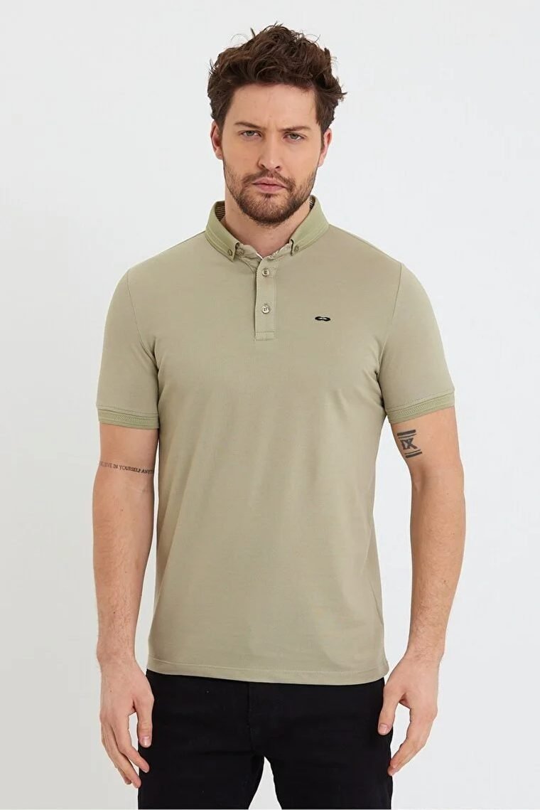 Pike Polo Yaka Tişört Açık Yeşil